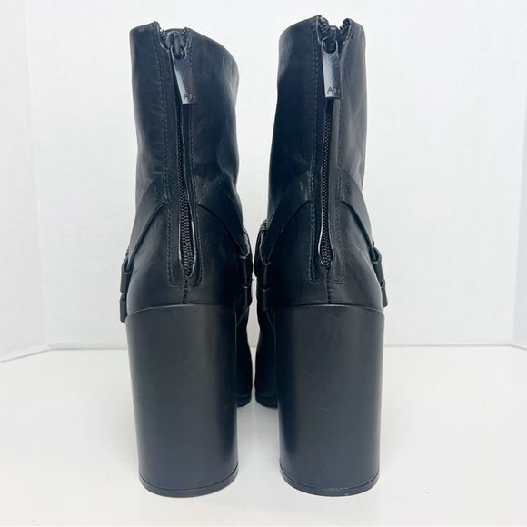 •AD‎ & DAUGHTERS• Black Leather Declann Braided Chunky Heel Boot Size 9.5 - Picture 9 of 13